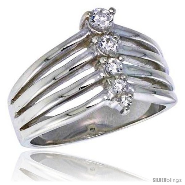 Size 7 - Highest Quality Sterling Silver 1/2 in (13 mm) wide Right Hand Journey  - $65.69