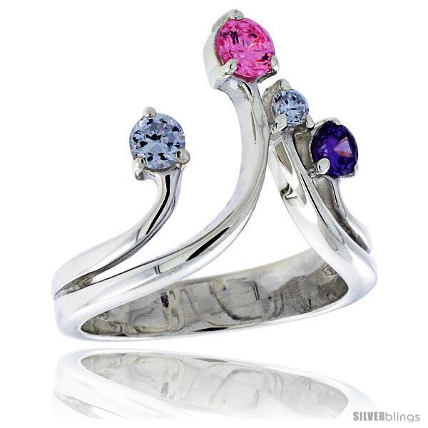 Size 8 - Highest Quality Sterling Silver 3/4 in (19 mm) wide Right Hand Ring,  - $70.62