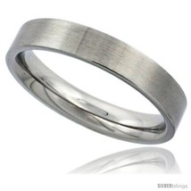 Size 6.5 - Surgical Steel 4mm Wedding Band Thumb Ring Comfort-Fit Matte  - £14.08 GBP