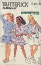 Vintage  Girls Shirt and Skirt Butterick 6264 Sewing Pattern Size 12-14 ... - $4.00