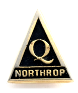 VTG Northrop Aircraft Aerospace Co Q Quality Black Gold Lapel Pin Aviati... - €18,77 EUR