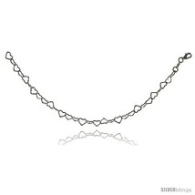 Length 16 - Sterling Silver Heart Link Chain Necklaces &amp; Bracelets 6mm  - £24.97 GBP