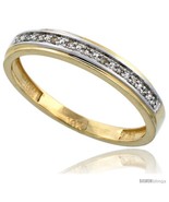 Size 11.5 - 14k Gold Men&#39;s Diamond Band, w/ 0.08 Carat Brilliant Cut Dia... - £382.29 GBP