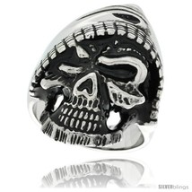Size 10 - Surgical Steel Biker Ring Gothic Hooded  - £20.38 GBP