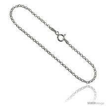 Length 16 - Sterling Silver Italian Thin Rolo Chain 2mm Nickel  - £18.56 GBP