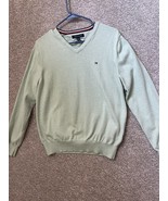 Tommy Hilfiger Men’s Light Green Premium Cotton V-Neck Long Sleeve Sweat... - $41.01 CAD