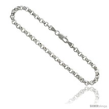 Length 20 - Sterling Silver Italian Rolo Chain 4mm Nickel  - £61.31 GBP