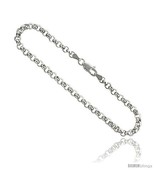 Length 20 - Sterling Silver Italian Rolo Chain 4mm Nickel  - £61.31 GBP