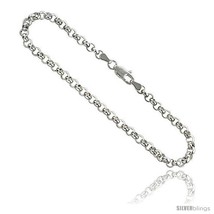 Length 18 - Sterling Silver Italian Rolo Chain 4mm Nickel  - £54.28 GBP