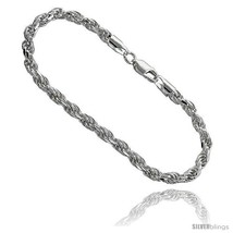 Length 9 - Sterling Silver Italian Rope Chain Necklaces &amp; Bracelets 4.5 mm  - £53.36 GBP