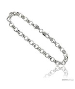 Length 20 - Sterling Silver Italian Rolo Chain 6mm Nickel  - £105.60 GBP