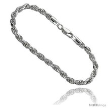 Length 22 - Sterling Silver Italian Rope Chain Necklaces &amp; Bracelets 4.5... - £115.74 GBP