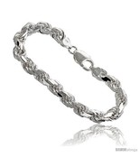 Length 20 - Sterling Silver Italian Rope Chain Necklaces &amp; Bracelets 7 mm  - £288.03 GBP