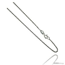 Length 20 - Sterling Silver Italian 1.1 mm Rope Chain Necklace Diamond Cut  - $18.04