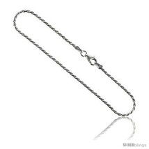 Length 7 - Sterling Silver Italian 1.5 mm Rope Chain Necklaces &amp; Bracelets  - $9.75