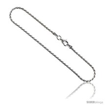Length 16 - Sterling Silver Italian 1.5 mm Rope Chain Necklaces &amp; Bracel... - $18.47