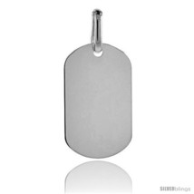 Sterling Silver Dog Tag Small Size 1 3/16 small  - £21.80 GBP