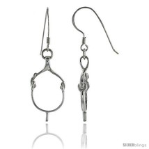 Sterling Silver Spur Strap Drop Earrings, 1in  (26 mm)  - £19.92 GBP