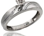 Ilver diamond engagement ring w 0 03 carat brilliant cut diamonds 5 32 in 4mm wide thumb155 crop