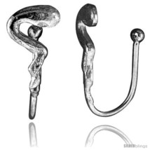 Small Sterling Silver Snake Non-Pierced Nose Ring (one piece) 9/16  - $13.61