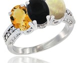 White gold natural citrine black onyx opal ring 3 stone oval 7x5 mm diamond accent thumb155 crop