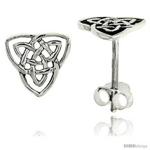Sterling Silver Triquetra Celtic Trinity Knot Stud Earrings, 1/2  - £12.64 GBP