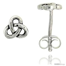 Sterling Silver Celtic Trinity Knot Stud Earrings, 1/4  - £12.64 GBP
