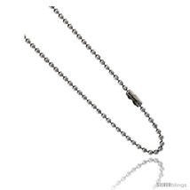 Length 18 - Stainless Steel Bead Ball Chain 2 mm thick available Necklaces  - £7.96 GBP