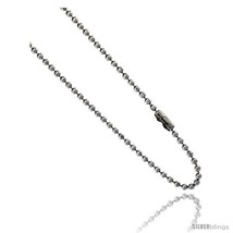 Length 30 - Stainless Steel Bead Ball Chain 2 mm thick available Necklaces  - £9.82 GBP