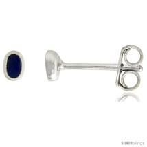 Sterling Silver Tiny Natural Blue Lapis Stud Earrings Nose Studs, 1/8  - £12.15 GBP