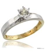 Size 8.5 - 10k Yellow Gold Diamond Engagement Ring, 1/8inch wide -Style  - £227.55 GBP