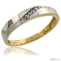 Size 6 - 10k Yellow Gold Ladies&#39; Diamond Wedding Band, 1/8 in wide -Style  - £157.83 GBP
