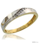 Size 6.5 - 10k Yellow Gold Ladies&#39; Diamond Wedding Band, 1/8 in wide -St... - £157.83 GBP