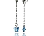  silver butterfly blue topaz swarovski crystal drop earrings 1 13 16 in 46 mm tall thumb155 crop