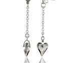 Sterling silver heart clear swarovski crystal drop earrings 2 1 8 in 54 mm tall thumb155 crop