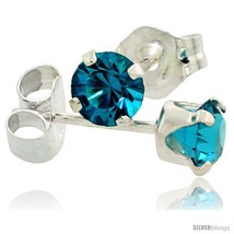 March Birthstone Aquamarine-Colored 4mm (0.25 Carat Each) Swarovski Crys... - $8.81