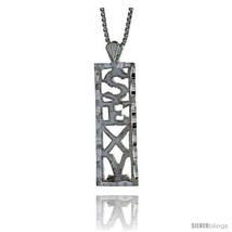 Sterling Silver SEXY Talking Pendant, 7/8 in  - $32.28