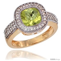 An item in the Jewelry & Watches category: Size 5.5 - 14k Yellow Gold Ladies Natural Lemon Quartz Ring Cushion-cut 3.5 ct. 