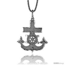 Sterling Silver Mariner&#39;s Cross Pendant, 1 in -Style  - £31.09 GBP