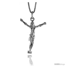 Sterling silver jesus pendant 1 1 4 in style 4p168 thumb200