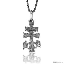 Sterling Silver Carabaca Cross Pendant, 3/4  - £26.85 GBP