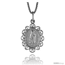 Sterling Silver Mary Immaculate Medal, 3/4  - $40.63