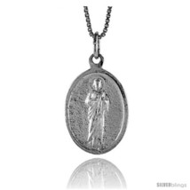 Sterling Silver Saint Joseph Medal, 7/8  - £39.16 GBP