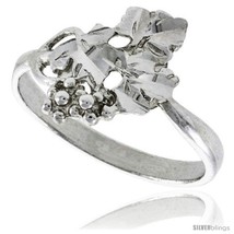 Size 6.5 - Sterling Silver Grape Vine Ring Polished finish 5/8 in  - £13.07 GBP