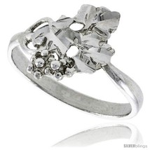 Size 8.5 - Sterling Silver Grape Vine Ring Polished finish 5/8 in  - £12.86 GBP