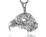 Sterling silver large eagle head pendant 1 in thumb155 crop