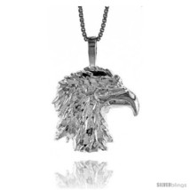 Sterling Silver Eagle Head Pendant, 3/4  - $48.97