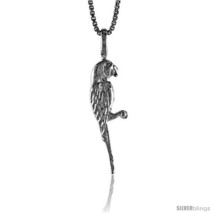 Sterling Silver Parrot Pendant, 1 in  - £34.16 GBP