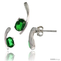 Sterling Silver Fancy Kink Earrings (12mm tall) &amp; Pendant (16mm tall) Set, w/  - $46.36