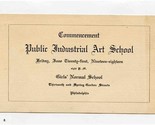 Commencement Public Industrial Art School Girl&#39;s Normal School Philadelp... - £22.07 GBP